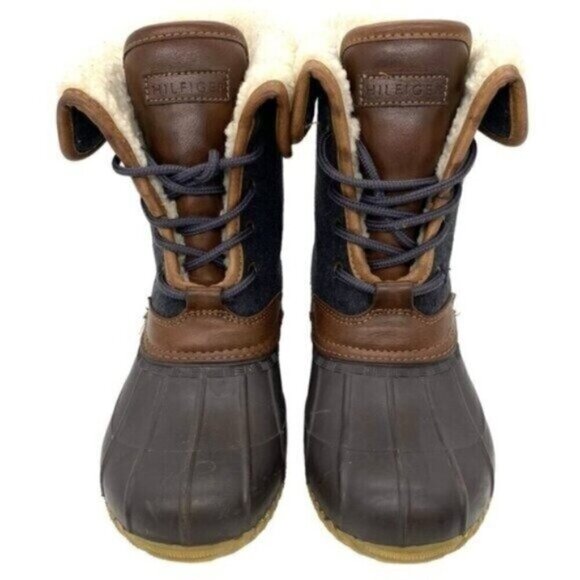 Tommy Hilfiger Twrilina Faux Shearling Lined Womens Duck Boots - Picture 2 of 9